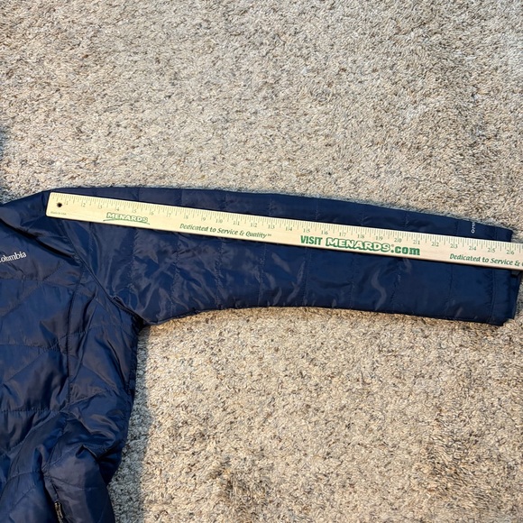 Columbia Navy Omni Heat Quilted Hooded Jacket Size Large - Picture 13 of 14